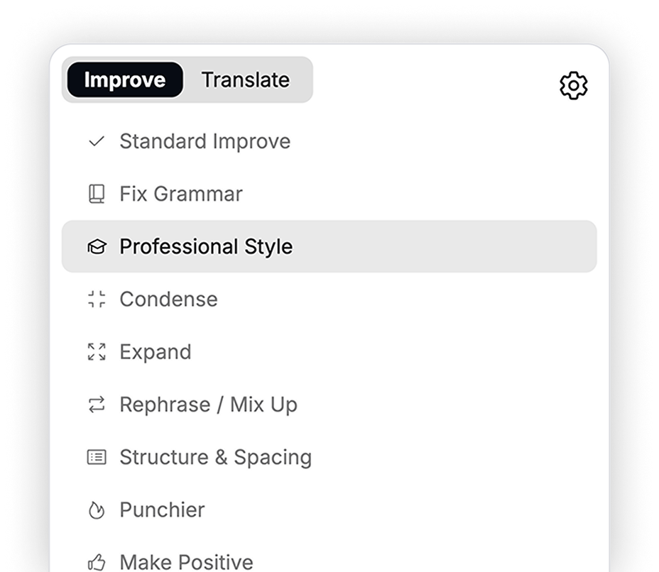 Transformation options